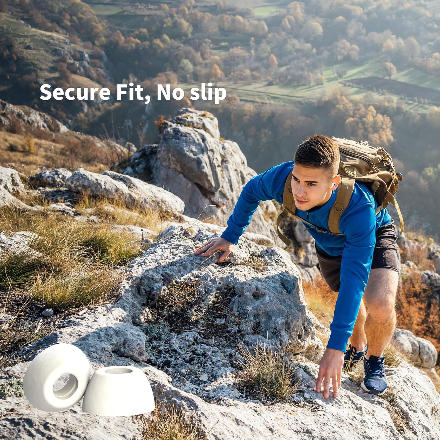 Comply Foam Truegrip Premium Memory Foam Ear Tips for Apple Airpods Pro 1St & 2Nd Gen - S/M/L, White (3-Pairs) - Small Stocking Stuffers, Noise Isolation with Removal Cleaning Tool image number 3