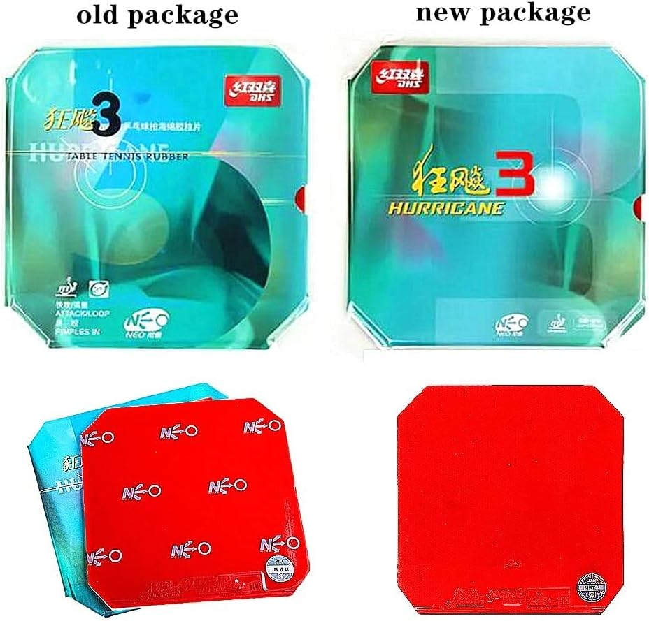 DHS NEO Hurricane 3 Table Tennis Rubber Sheet Ping Pong Rubber,2.2Mm image number 3