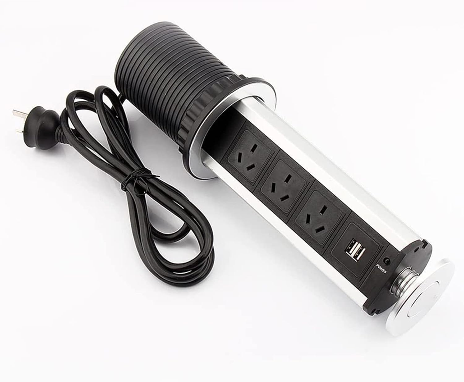 Pop up Power Point, Pop up Socket Desktop Socket Tabletop Socket 2 USB+3 Plug Outlet Socket Power Strip Retractable Power Strip for Kitchen Counter, Conference Room