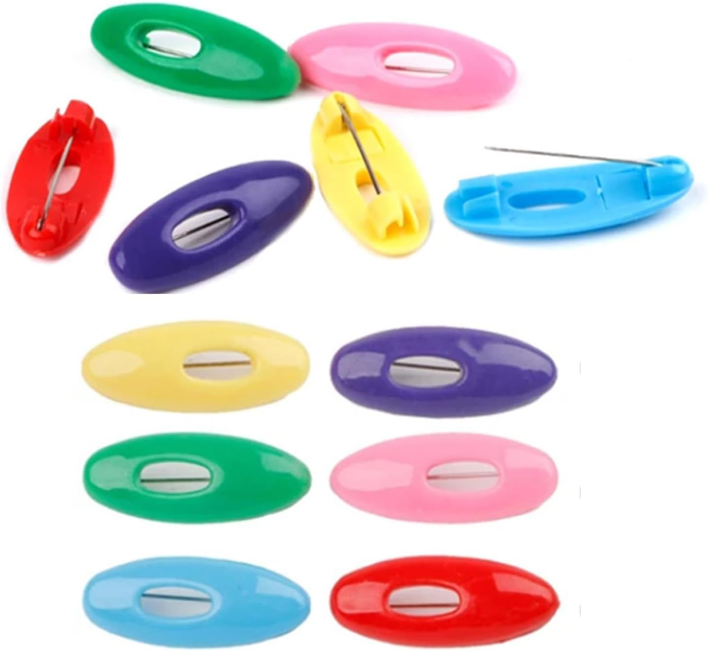 Paifencodill Scarf Safety Pin, 12 Pcs Cover Head Safety Pin Colored Scarf Safety Pin Plastic Pin Plastic Scarf Clip Plastic Cover Used for Sewing Clothes Scarves Shawls Decorative Accessories (Black)