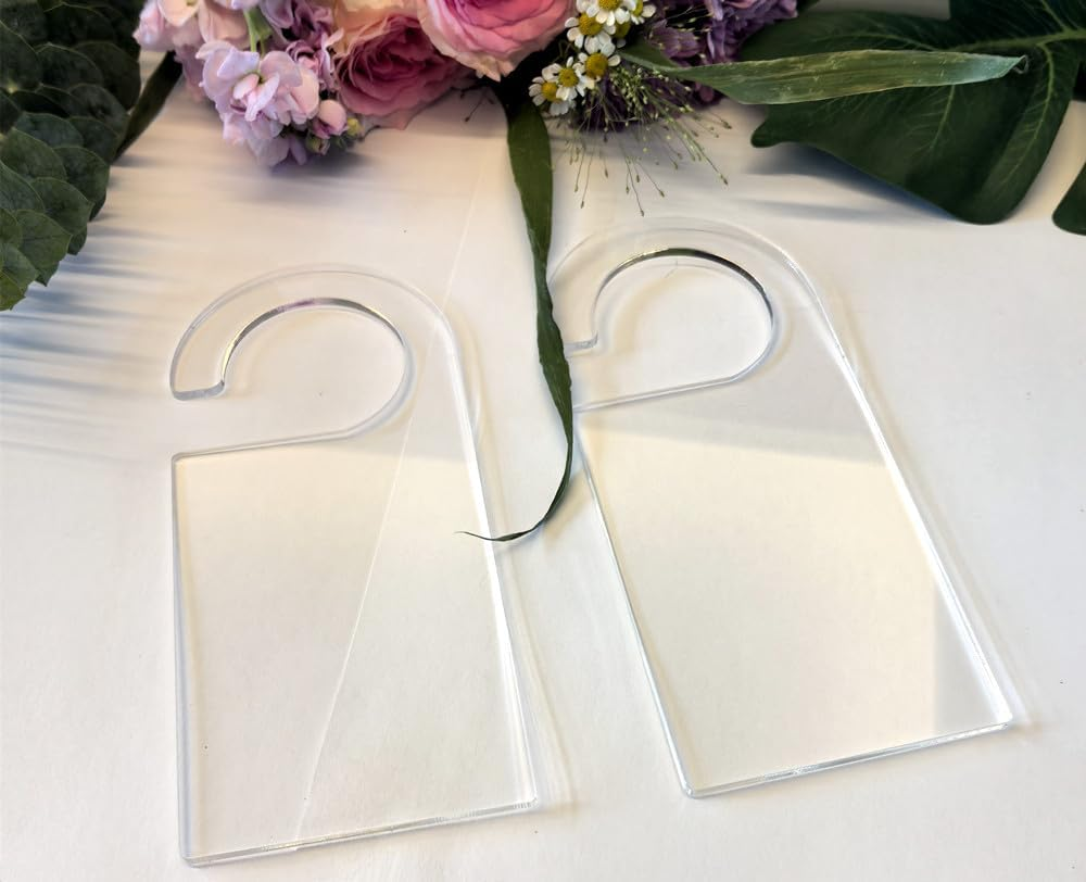 Acrylic Baby Closet Dividers Blanks,Diy Blank Acrylic Door Hangers for Kids & Adults, Premium Clear Closet Dividers (5PCS) image number 6