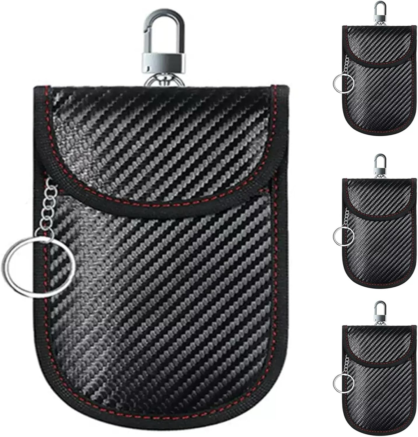 4 Pack Faraday Pouch for Car Keys | RFID Signal Blocking Bag & Keyless Entry Key Fob Protector | Anti-Theft Car Security Case image number 1