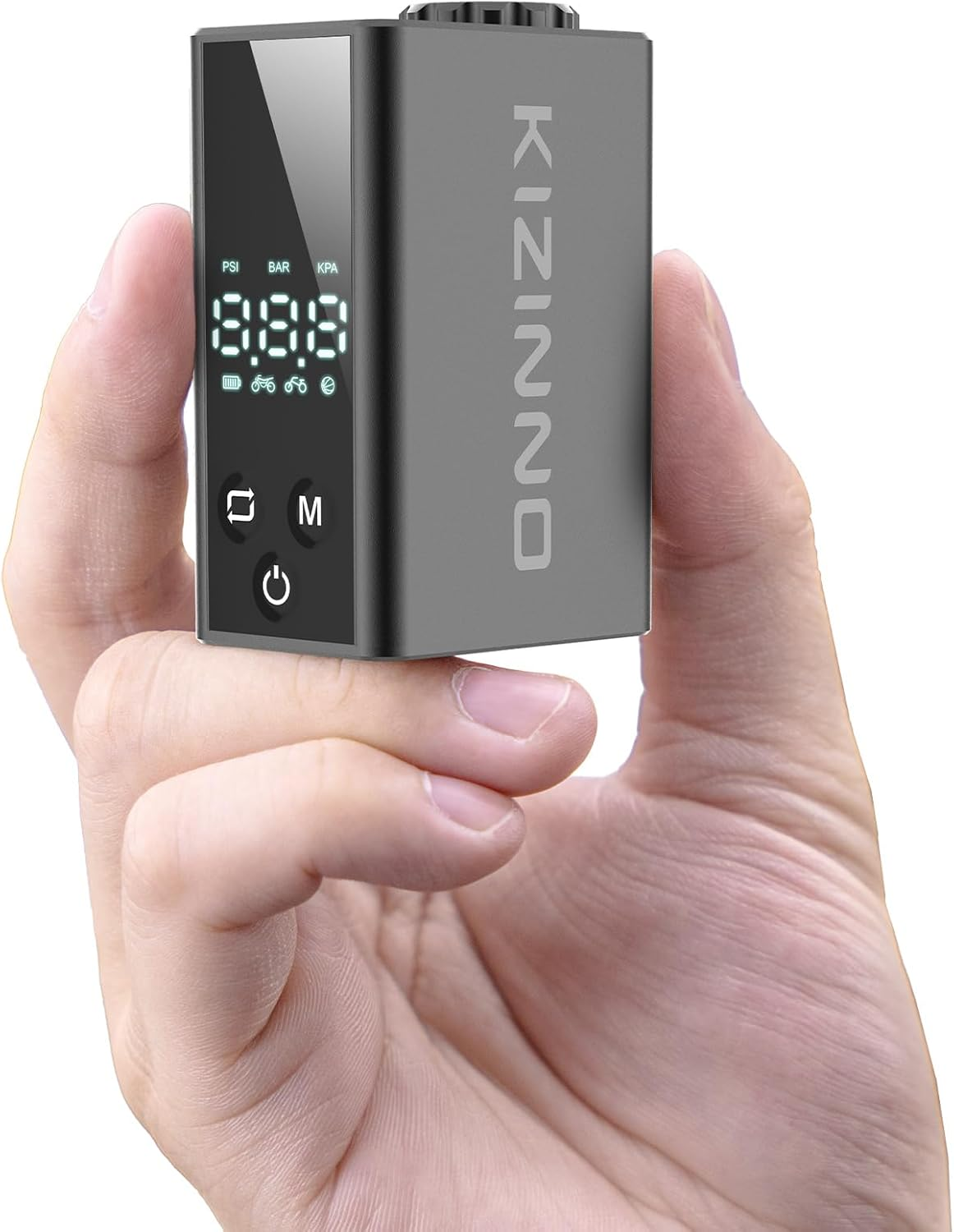 Mini Bike Pump Portable Tyre Pump, Max 120 PSI Electric Bicycle Pump, Tiny Air Pump Bicycle Inflator for Schrader & Presta Valve, Road Bike, Mountain Bike, E-Bike, Motor and Balls