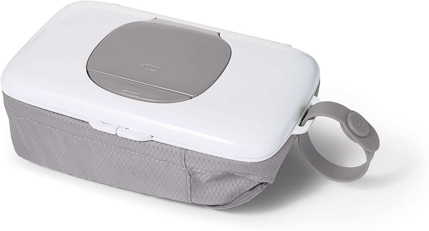 OXO Tot On-The-Go Wipes Dispenser with Diaper Pouch, Gray image number 2