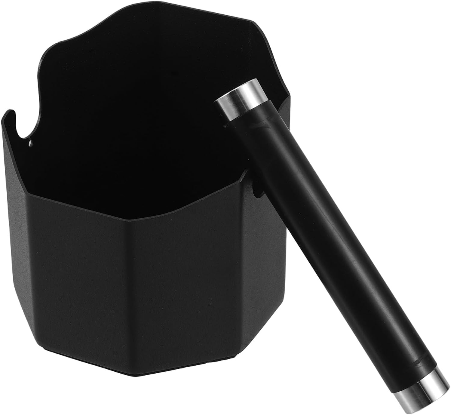 Hohopeti Espresso Coffee Grounds Knock Box Stainless Steel Knock Container Octagonal Coffee Slag Bucket Anti-Slip for Home image number 5