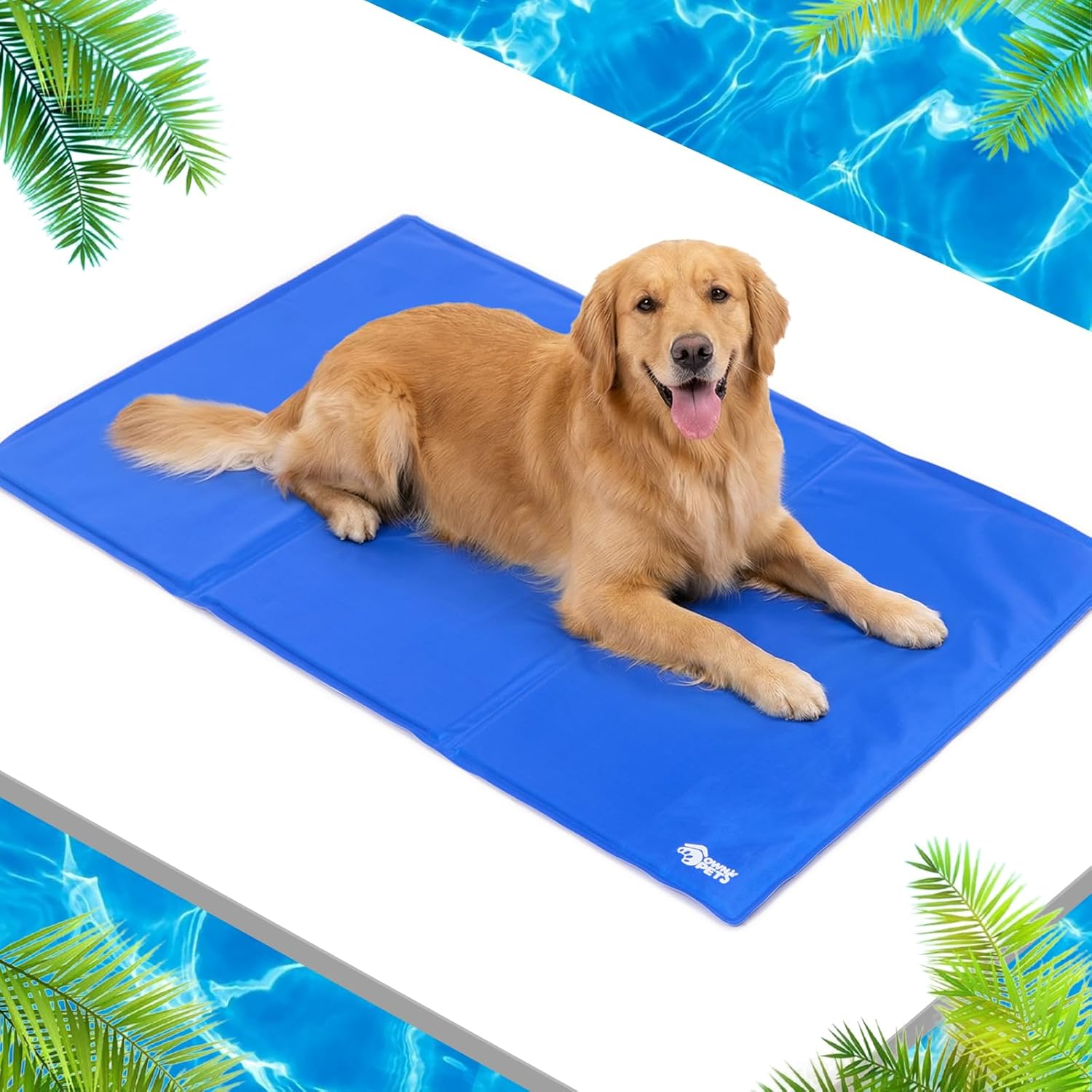 Ownpets Pet Self Cooling Gel Pad,120X80Cm, Pressure Activated, Anti-Inflammatory, Safe Non-Toxic Materials, Dog Cooling Mat in Summer for Large Dogs, Cats, Xx-Large
