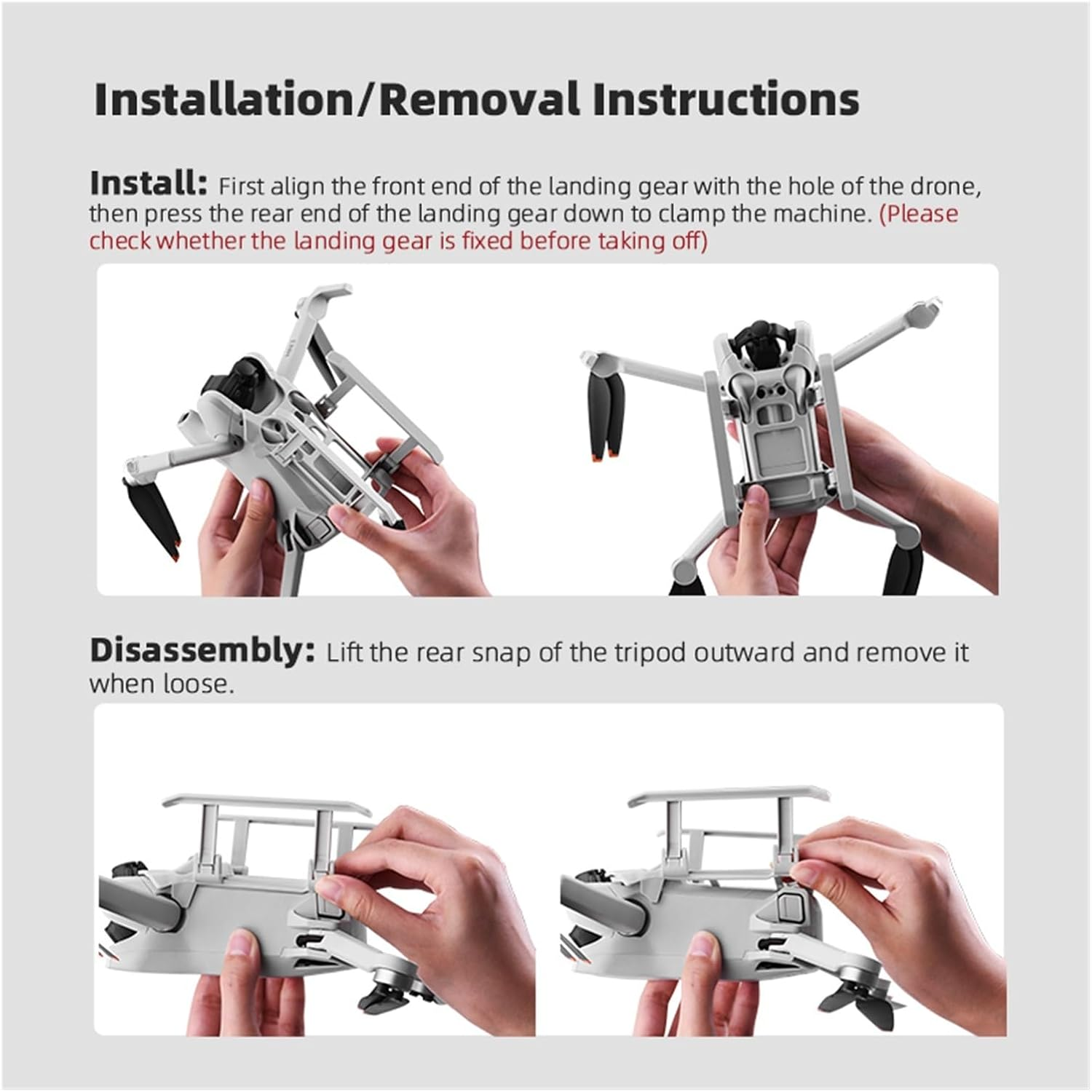 Foldable Landing Gear for MINI 3/MINI 3 PRO Extender Long Leg Foot Protector Stand Quadcopter Drone Accessories