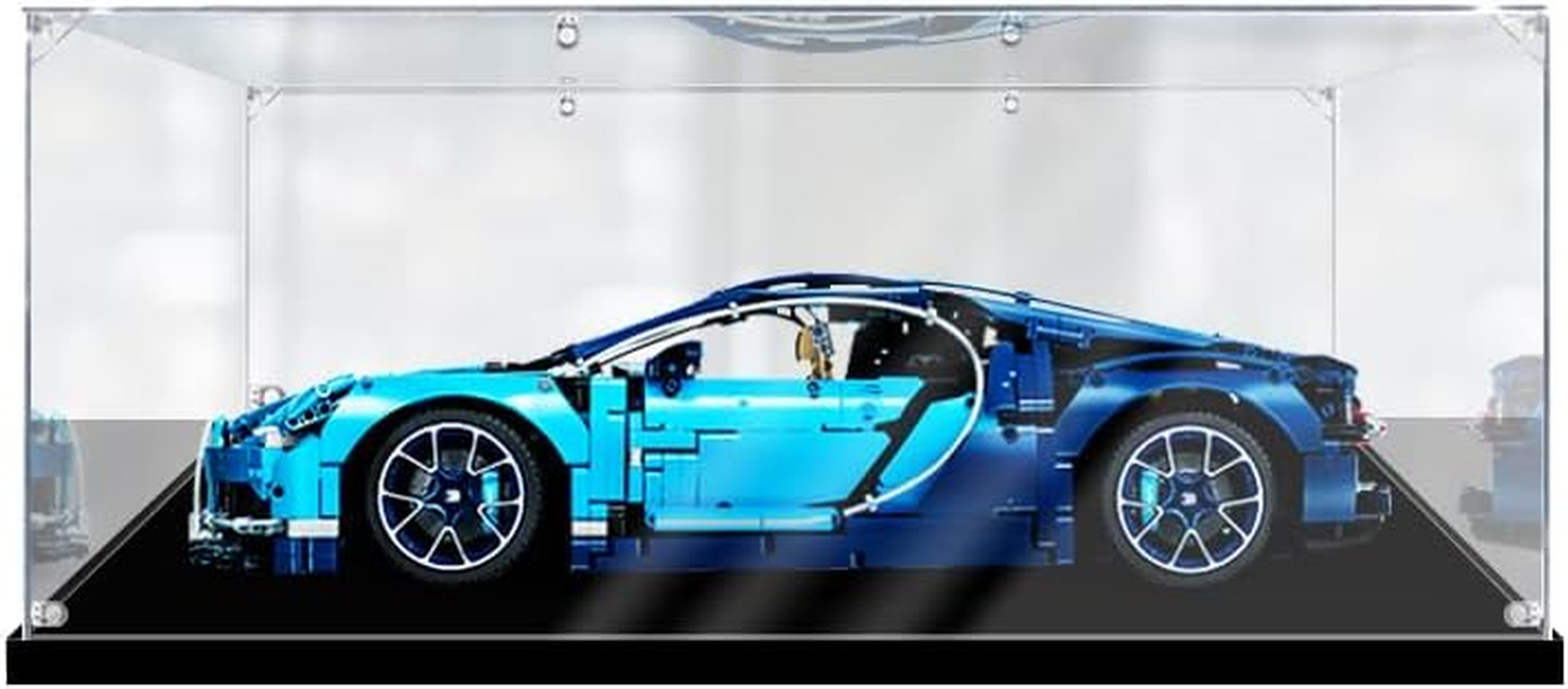 Acrylic Display Case for  Technic 42115 Lamborghini Si&aacute;n FKP 37, 42143 Ferrari Daytona SP3, 42083 Bugatti Chiron, 42096 Porsche 911 RSR, 42056 42156 Dustproof Protection Clear Showcase image number 2