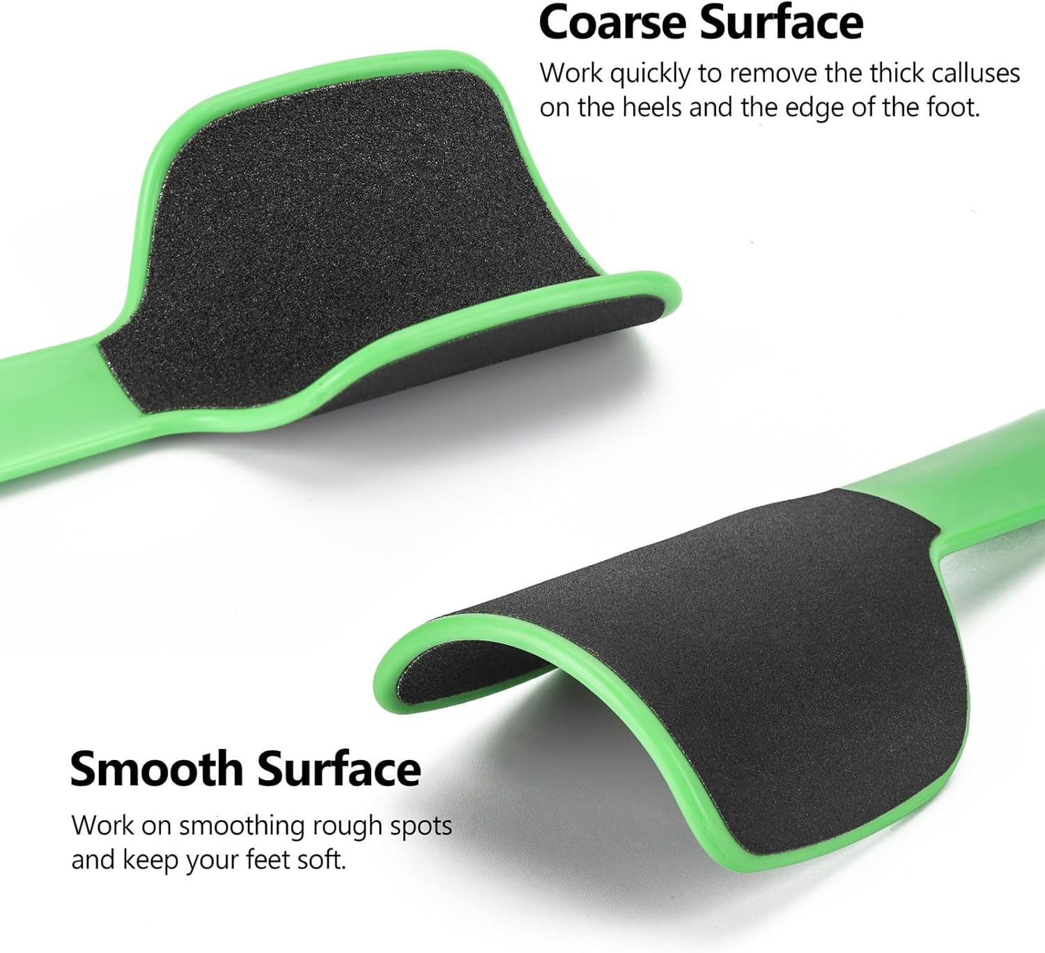 2 Pcs Curved Foot File Callus Remover for Feet, Double Sided Heel File Scraper U Shaped Foot Scrubber Dead Skin Remover image number 6