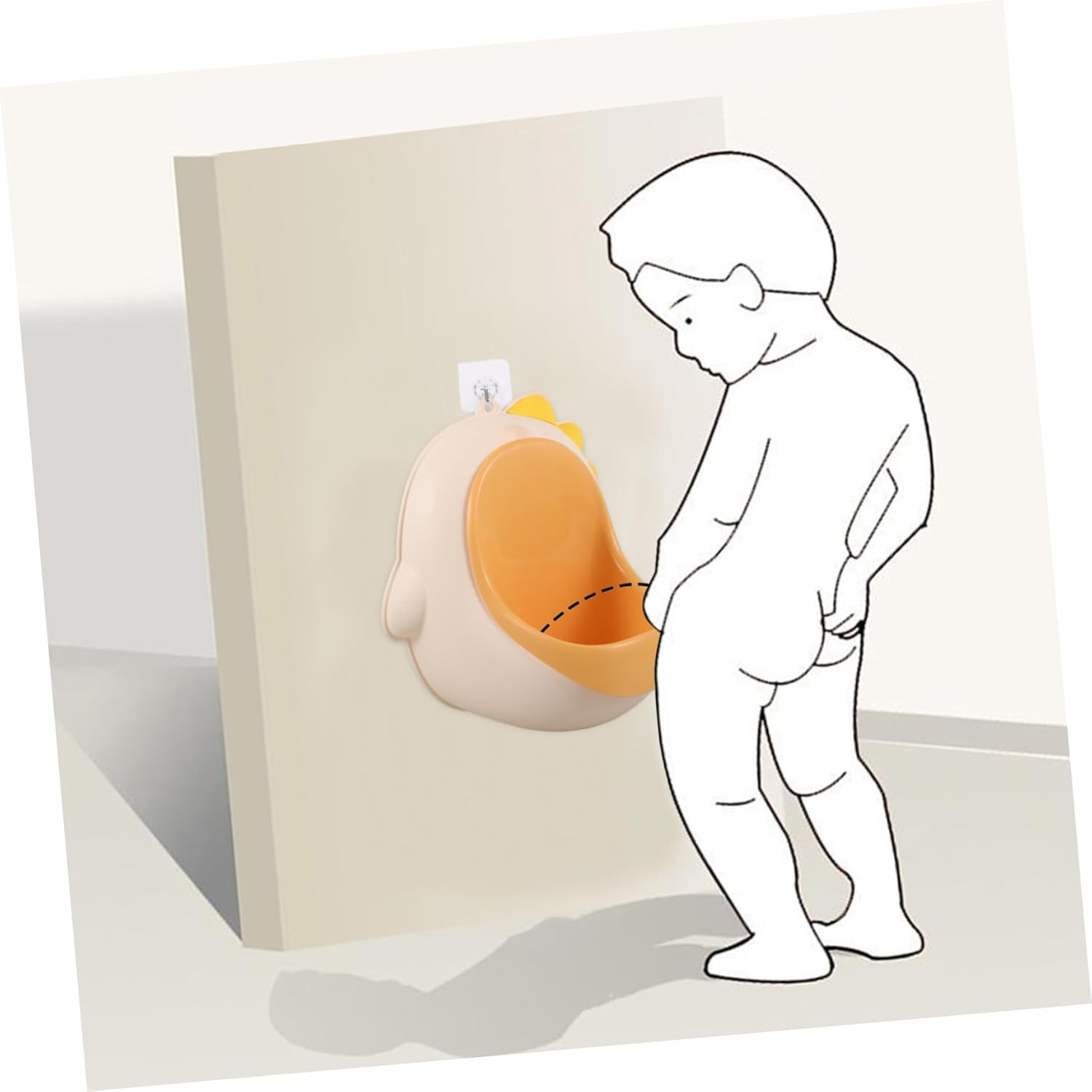 Kisangel Cartoon Dinosaur Potty Training Urinal for Toddlers Boys Standing Wall Mount Bathroom Use image number 4