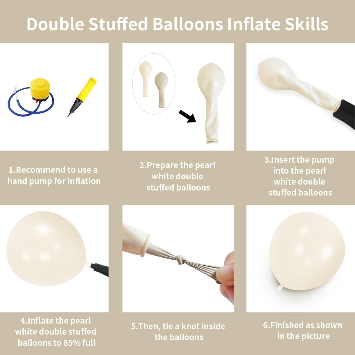 Pearl White Double Stuffed Balloons Different Size 115Pcs 5/10/12/18" White Pearl Ivory Balloons Garland Kit for Wedding Birde to Be Engagement Bridal Shower Birthday Baby Shower Party - Blush Pink image number 7