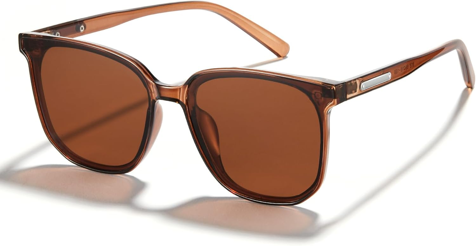 Cyxus Sunglasses for Women Men Oversize Trendy Polarized UV400 Protection Shades