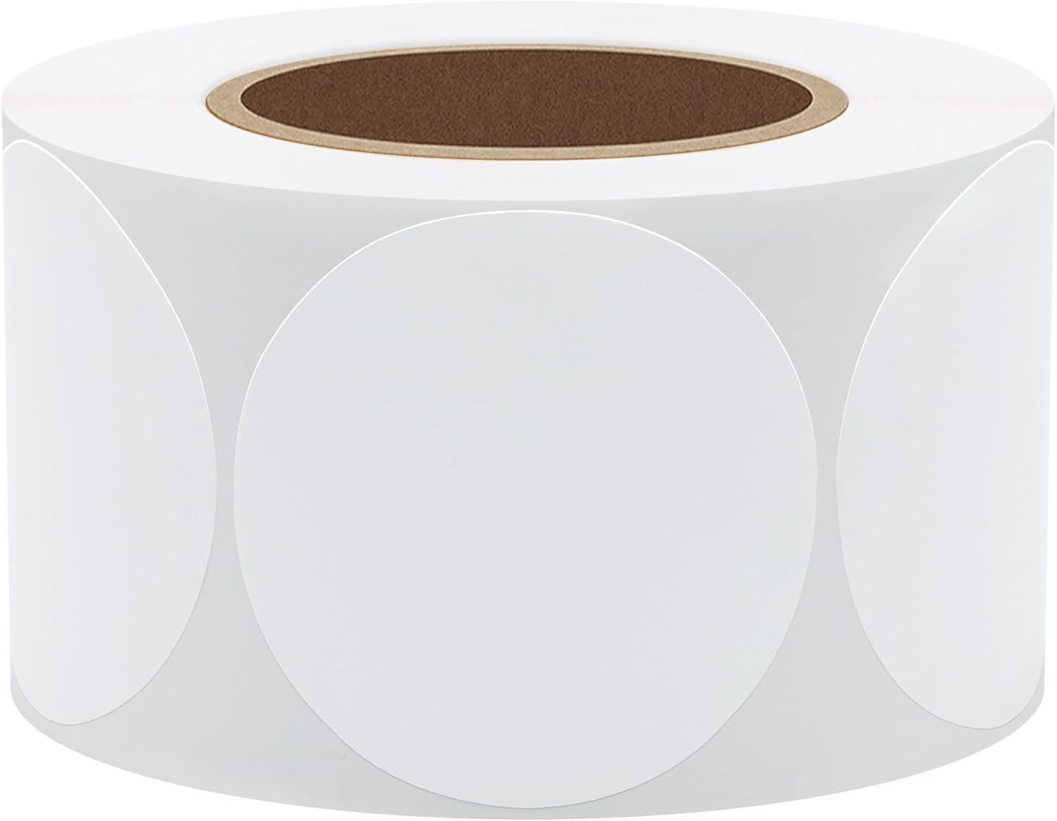 Hybsk 2 Inch round Thermal Labels 750 Pcs Circle Thermal Stickers Self-Adhesive Waterproof Dot Stickers for Barcodes,Name Tag & Warehouses Compatible with MUNBYN Rollo Phomemo Etc Printers (White) image number 1