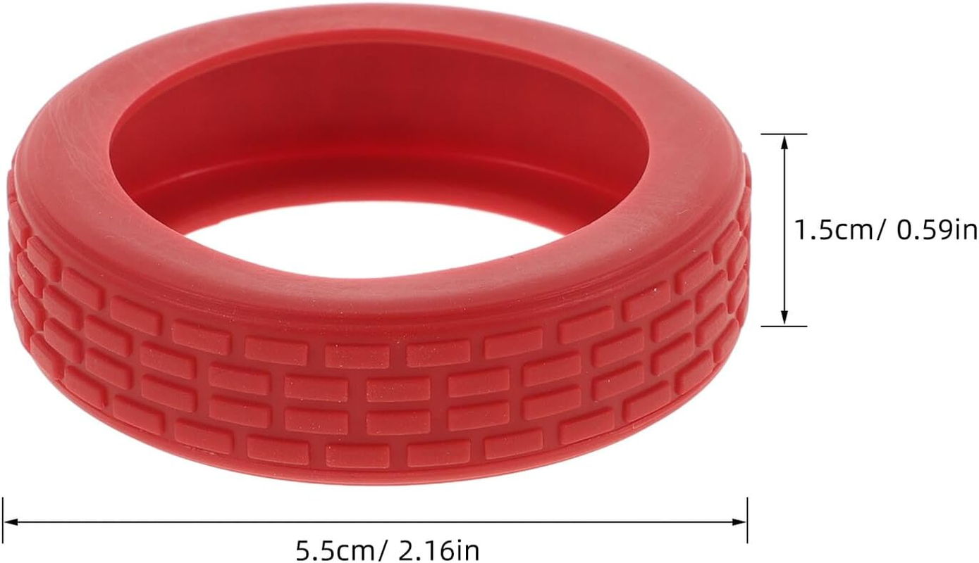 HEALEEP 8Pcs Luggage Wheel Protective Covers Silent Silicone Suitcase Wheel Covers Noise-Reducing Travel Accessories Wine Red 55X55X15Mm image number 6
