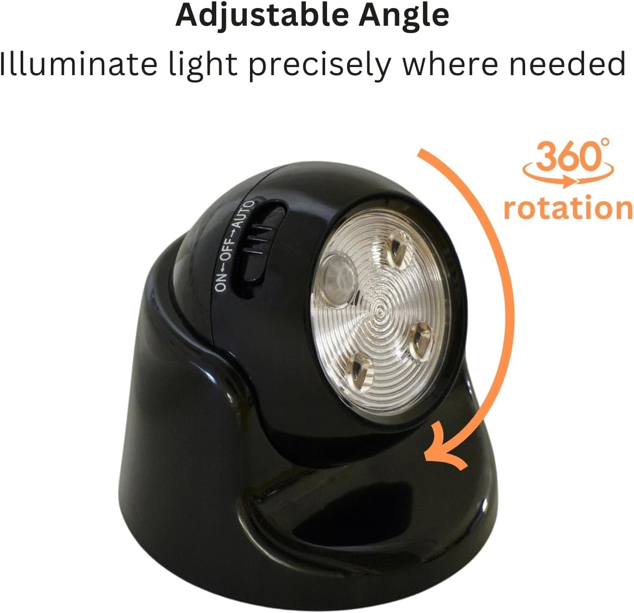 Auraglow Battery Operated Motion Activated PIR Sensor Detachable Cordless LED Security Light (White, No Batteries)