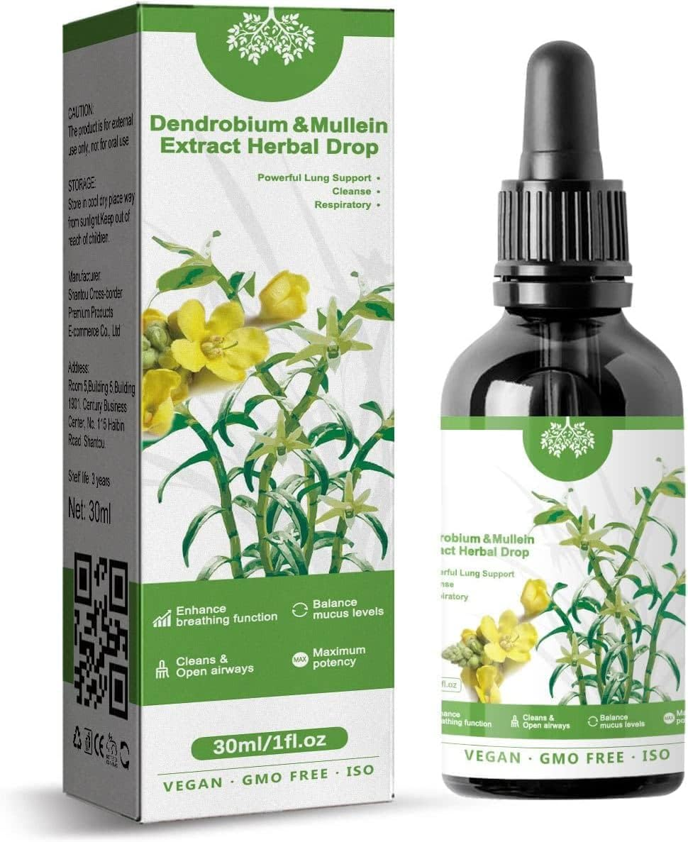 Herbal Body Care Essence with Dendrobium & Mullein Extract,Dendrobium Extract & Mullein Herbal Drops,Herbal Lung Health Essence