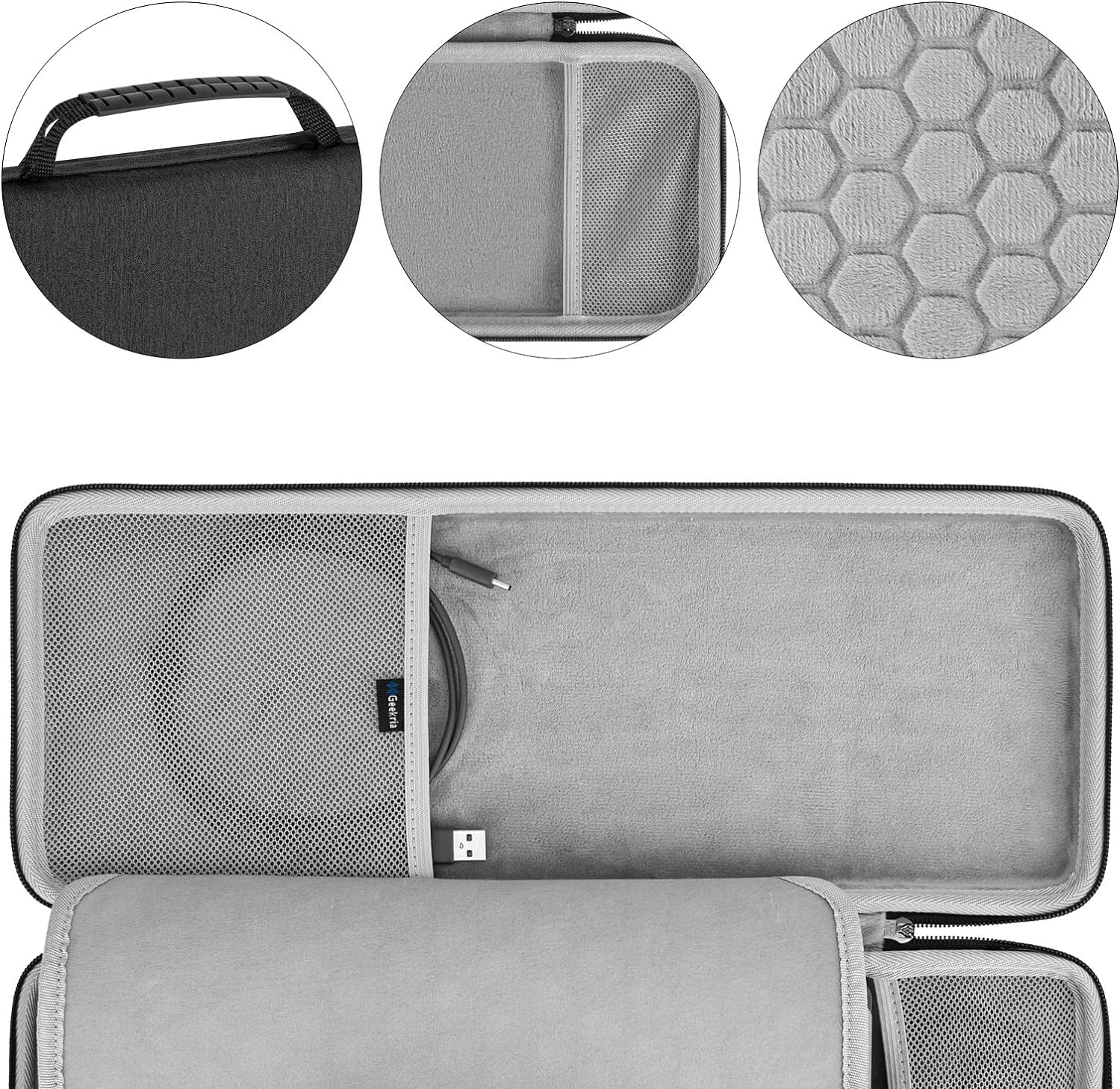 Geekria 75% Keyboard Case, Hard Shell Travel Carrying Bag for 84-Key Keyboard, Compatible with Keychron K2 Version 2/ K2/ Q1/ V1, ASUS ROG Azoth 75%, Aula F75 Pro, Redragon K673 PRO