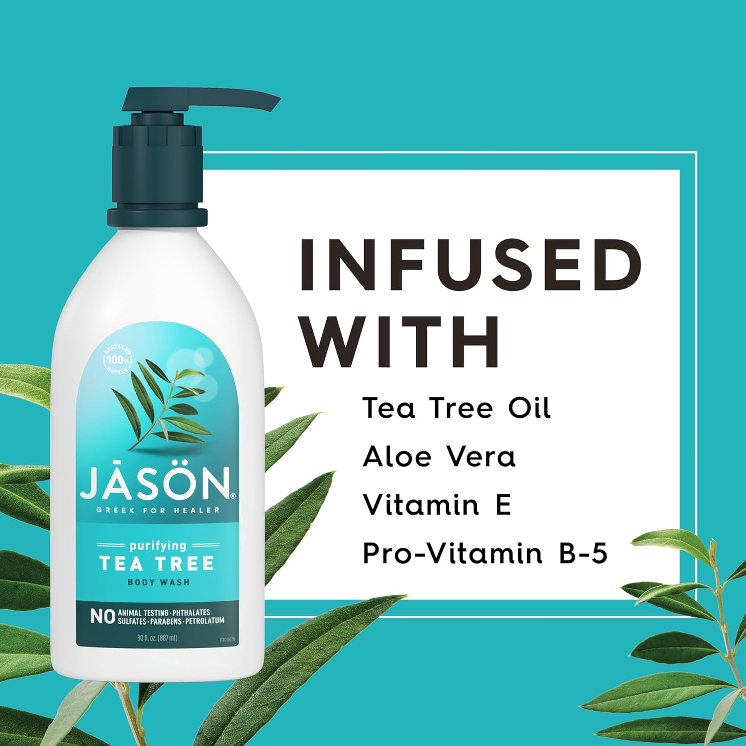 JASON Tea Tree Purifying Body Wash for a Gentle Feel of Cleansing 90Ml image number 5