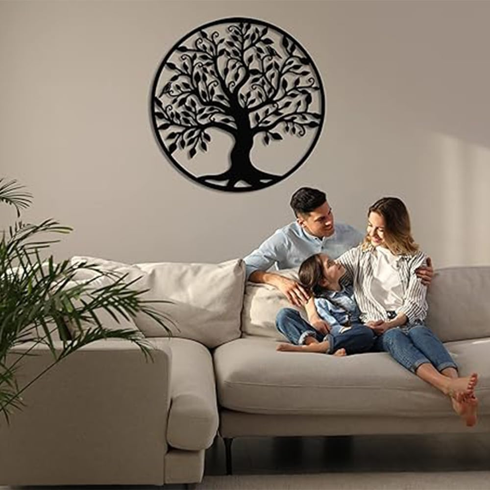 HHWRT Tree of Life Metal Wall Art, Tree of Life Metal Sign, Family Life Tree Wall Plaque, Personalized Tree of Life Wall Decor, Indoor Outdoor Metal Wall Decor, Family Wall D&eacute;cor image number 5