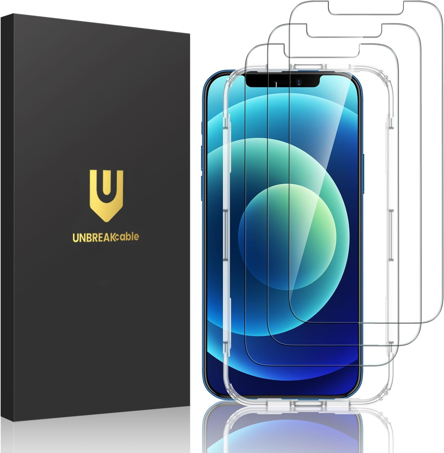 Unbreakcable Tempered Glass Screen Protector for Iphone 12 and 12 Pro, Pack of 3, 9H Hardness Protective Glass, 2.5D Double Defense Screen Protector, Scratch-Resistant, Anti-Fingerprint And image number 6