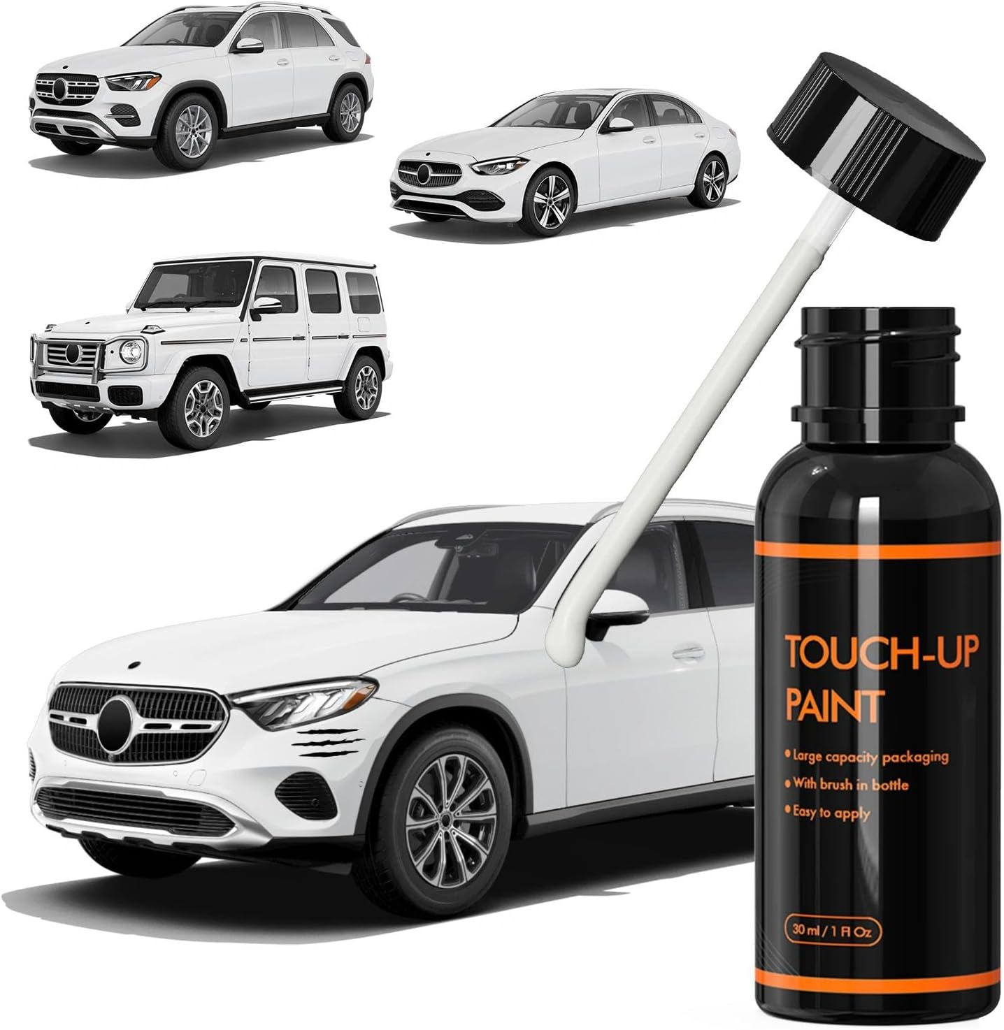 149 Polar White Touch up Paint for Mercedes Benz, DIY Car Paint Scratch Repair Kit, Automotive Paints, Quick & Easy Fix Scratch Repair for C/E/S/G/CLA/CLE/GLA/GLB/GLC/GLE/GLS/EQB/EQE/EQS image number 3