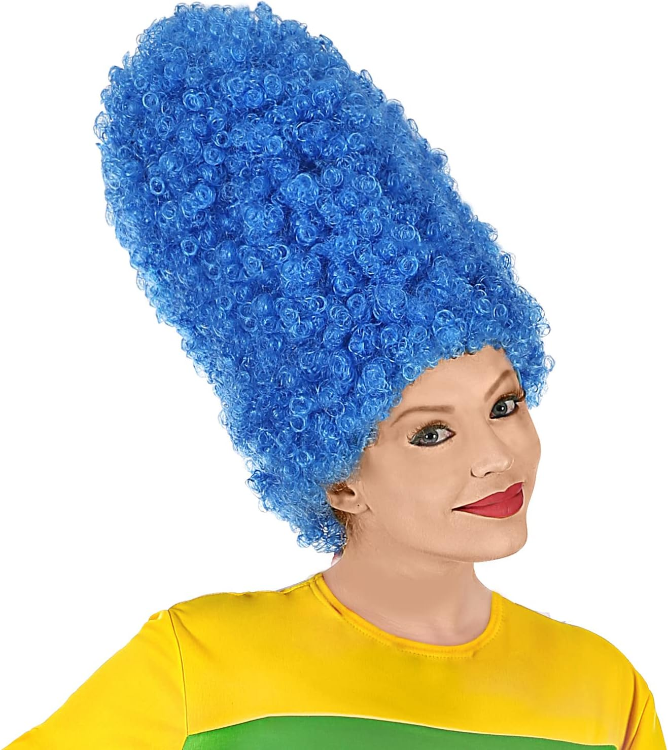 Widmann 5998M &ndash; Wig Cartoon, Blue, Comic, Tower Hairstyle, Theme Party, Carnival image number 2