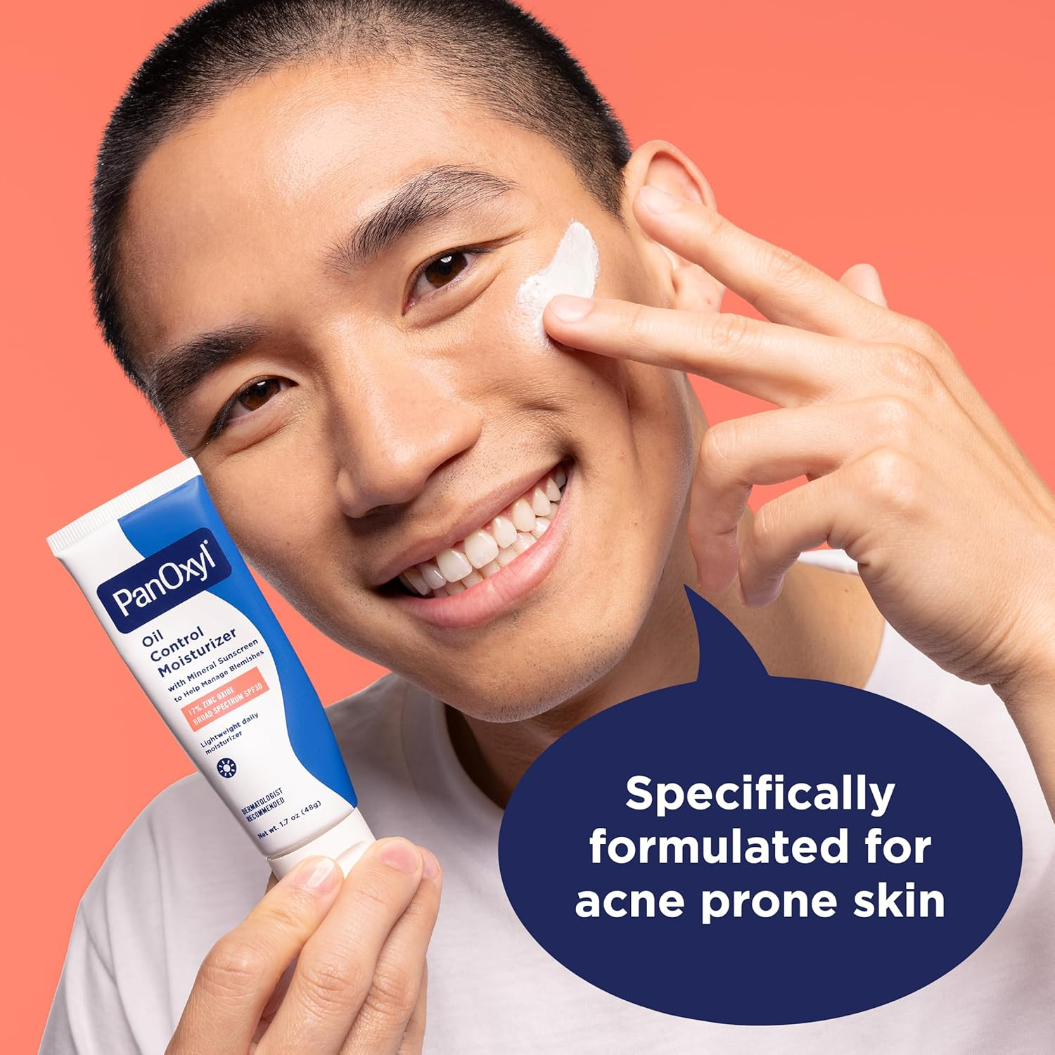 Panoxyl AM Oil Control Moisturizer, NEW Sheer Formula, Absorbs Excess Oil and Reduces Shine, with Mineral Sunscreen for Acne Prone and Oily and All Skin Tones - 1.7 Oz image number 2