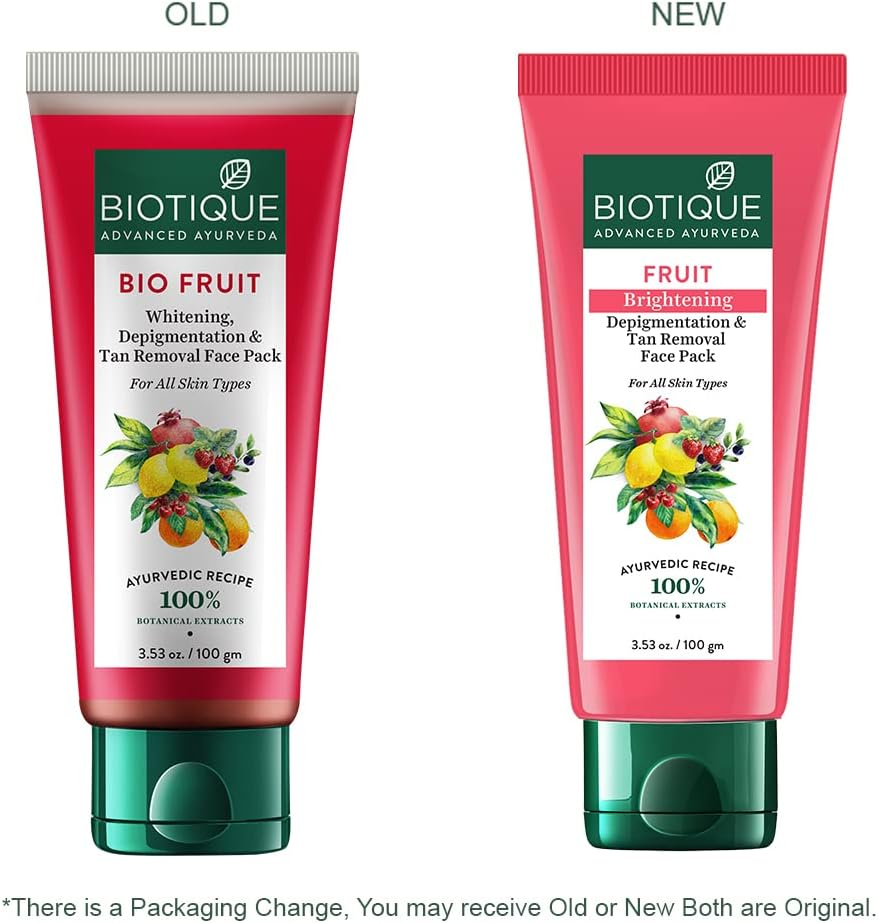 Biotique Bio Fruit Whitening and Depigmentation Face Pack, 100G image number 4