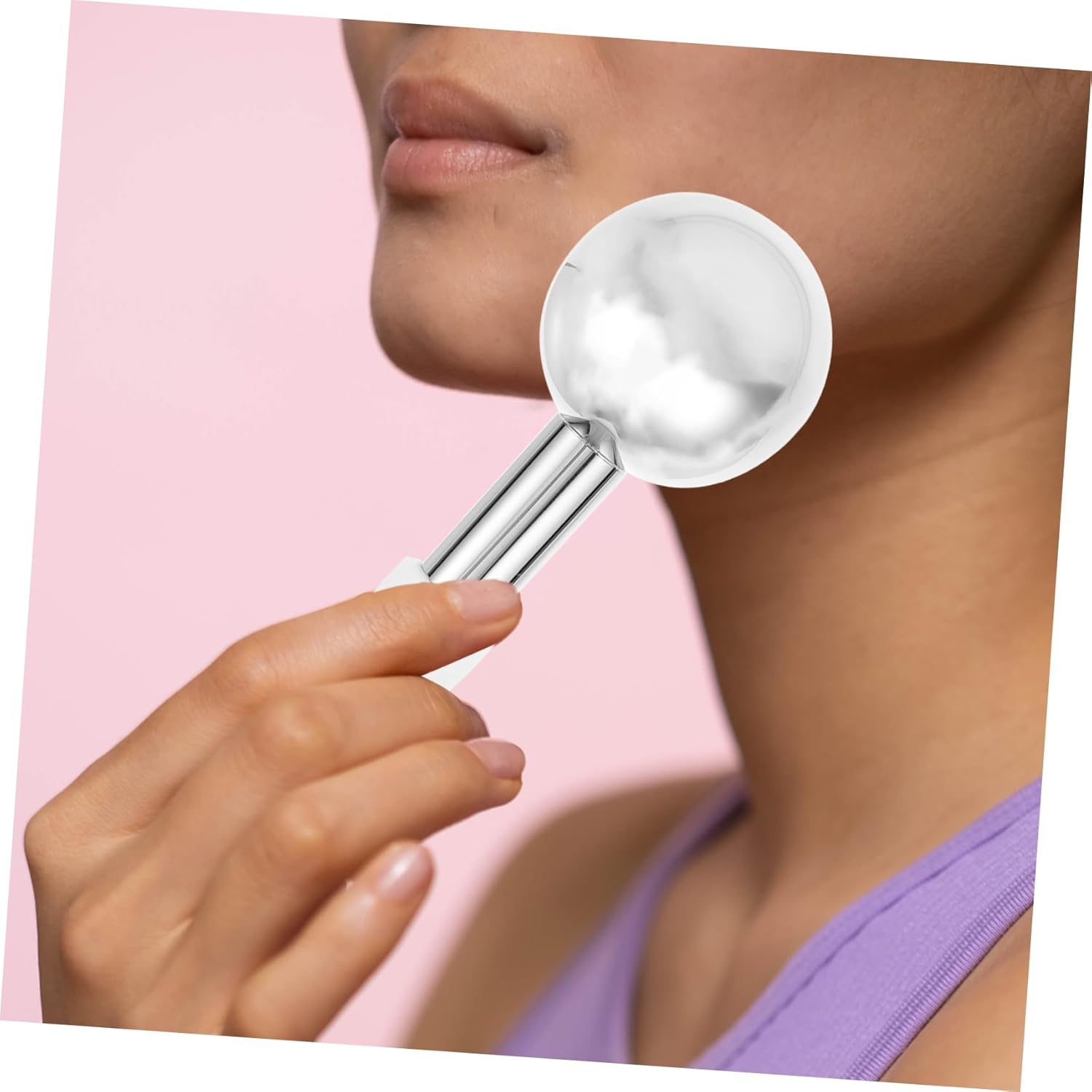 Ipetboom 2Pcs Ice Globes for Face Facial Massage Roller Cooling Rollers Skin Care Massager for Reducing Puffiness image number 6