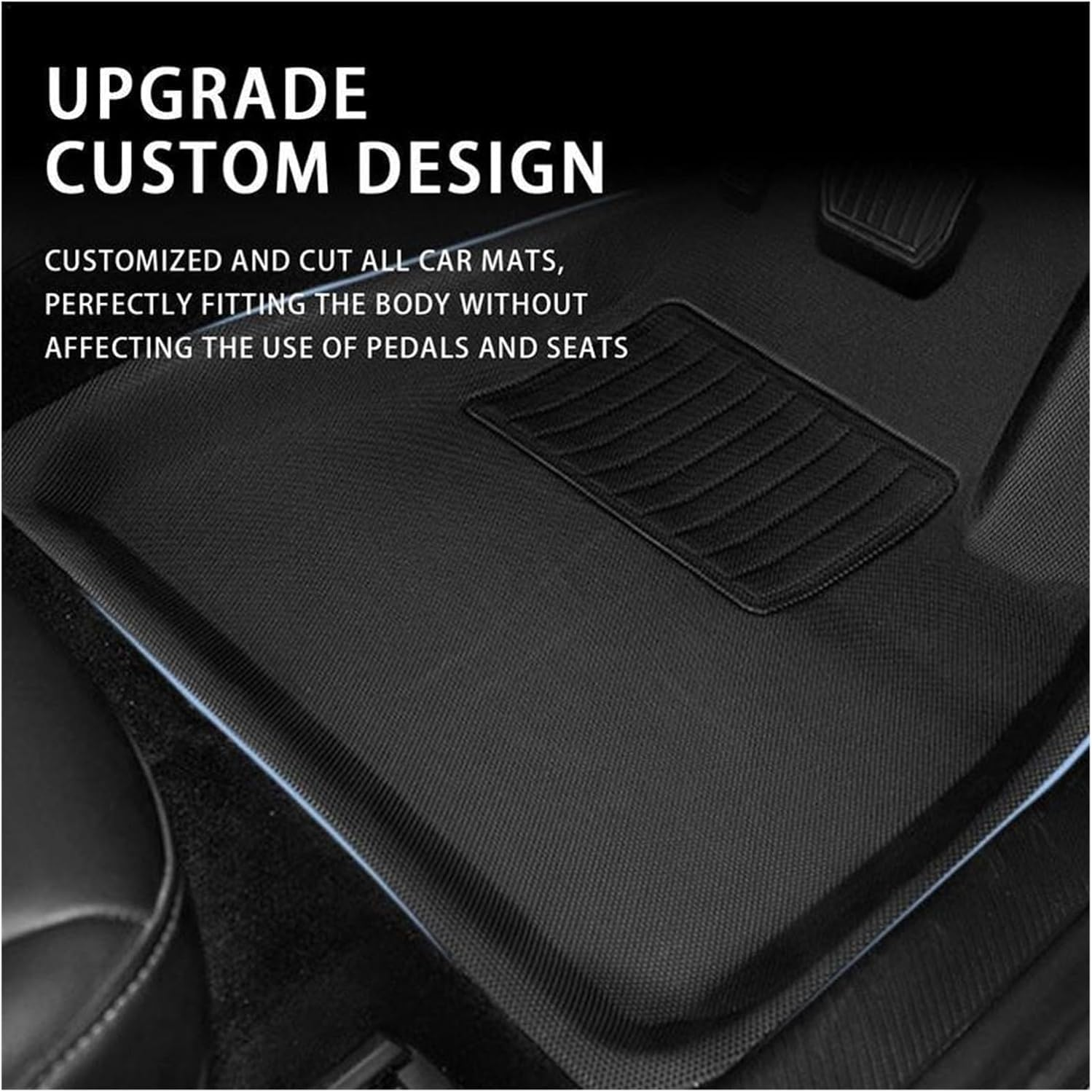Ariv Hommey Tesla Model Y Floor Mats 2021-2024 Custom Fit All-Weather 3-Piece Set Car Foot Mats Eco-Friendly TPE Material Floor Liners Car Accessories (Not Fit 7Seat & Juniper) image number 5