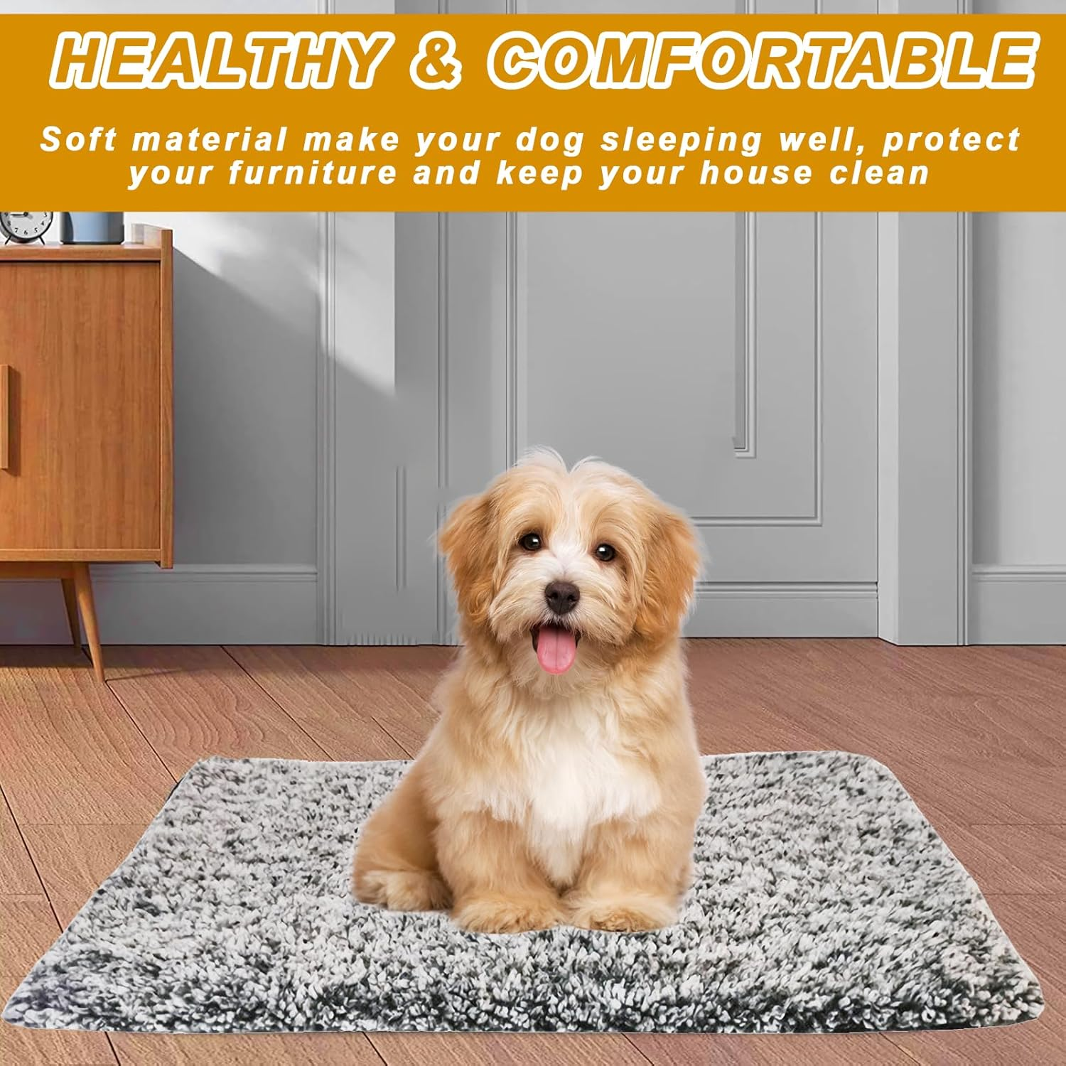 Self-Heating Blanket for Cats and Dogs: Cat Bed Self-Heating Blanket Cat Washable Removable Dog Blanket Fluffy Heat Blanket without Electricity Self-Warming for Cats and Small Dogs (58 X 88 Cm) image number 2