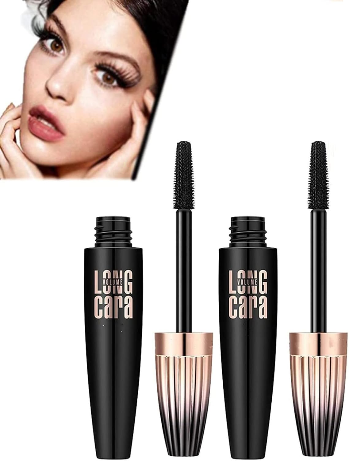 My Amazing Lashes 4D Volume and Length Silk Fiber Mascara - Long-Lasting, No Smudge, Voluminous Eyelashes (Black, 2PCS) image number 4