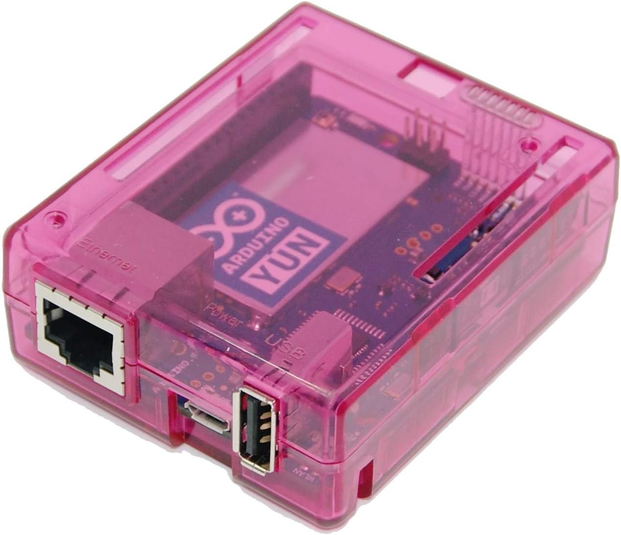 Arduino YUN Case Transparent (Pink) image number 1
