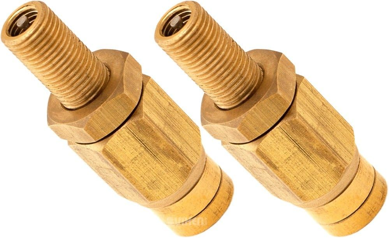 Vixen Air Schrader Inflation Valve with Push to Connect (PTC) for 1/4" OD Air Line VXA1014 Schrader Valve for 1/4 OD Hose PTC (2 Pack)