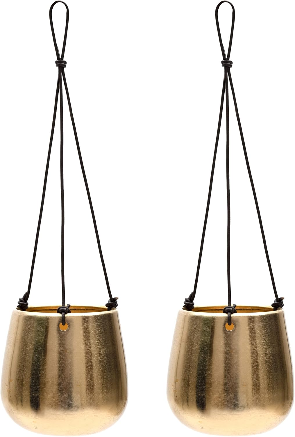 Olly & Rose Gold Hanging Plant Pots Set 2 (Large) image number 2