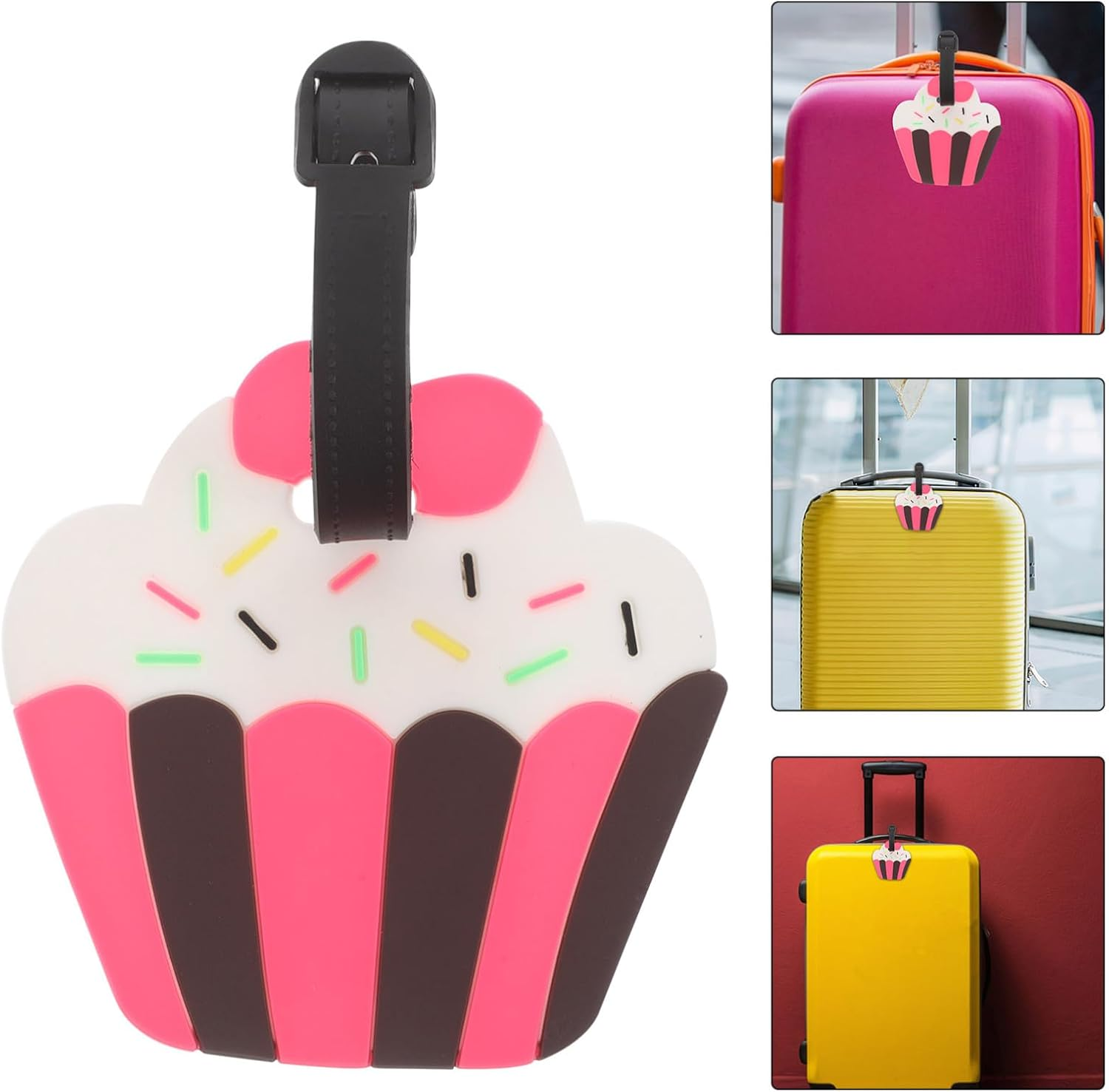 COLLBATH Multi-Purpose Luggage Tag Holder Soft PVC Travel Tag for Suitcases Handbags
