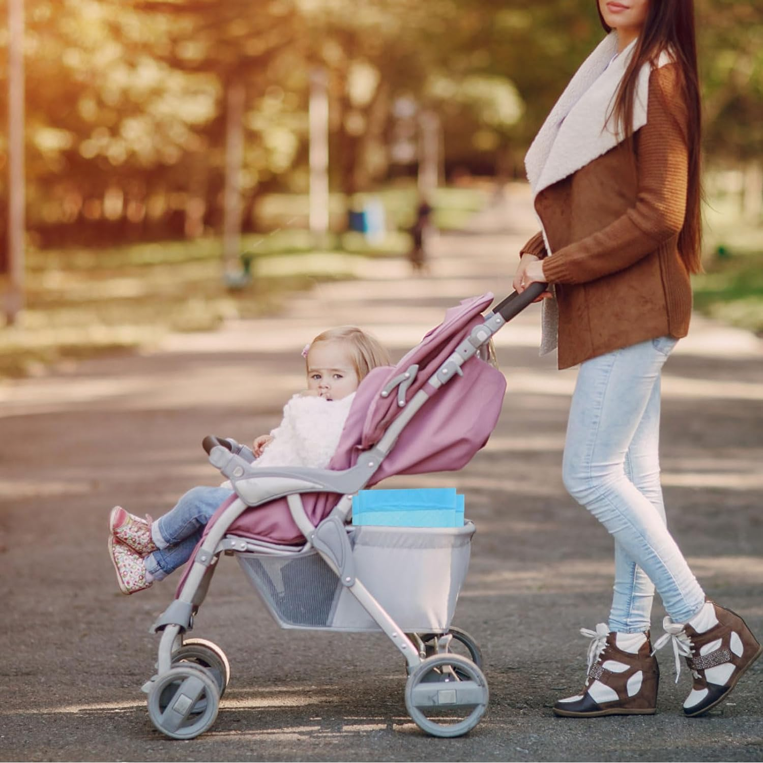 Disposable Urine Pads, Pack of 100. Baby Diaper Changing Pads with Absorbent and Leak-Proof Features. Breathable and Protective Bed Liners. Expand Size: 43Cm*33Cm