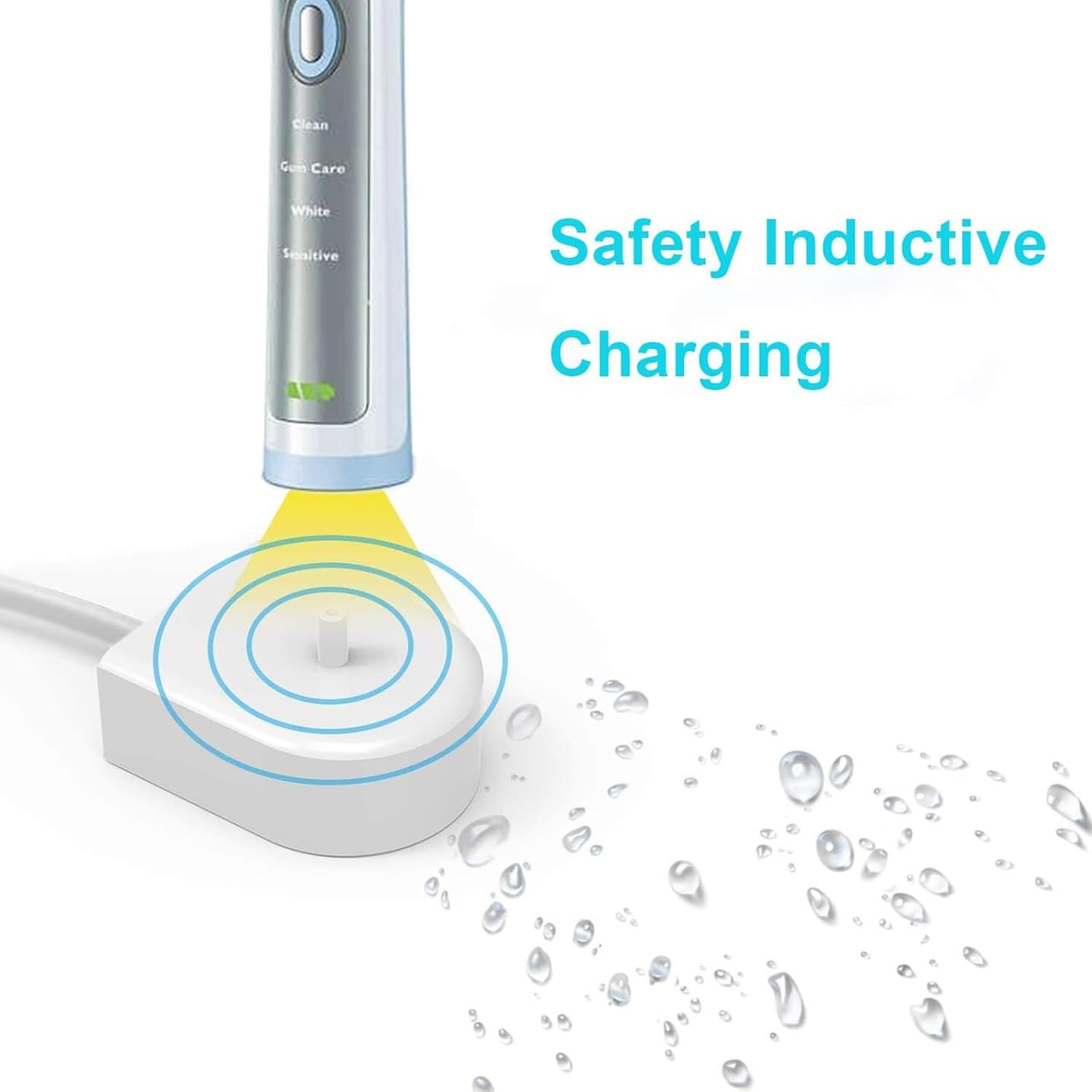 USB Replacement Charger Base for Philip-S Electric Toothbrush HX6100, Portable Charger Base for Philips HX3000 / HX6000 / HX8000 / HX9000 Series,Ipx7 Waterproof Travel Power Cord image number 6
