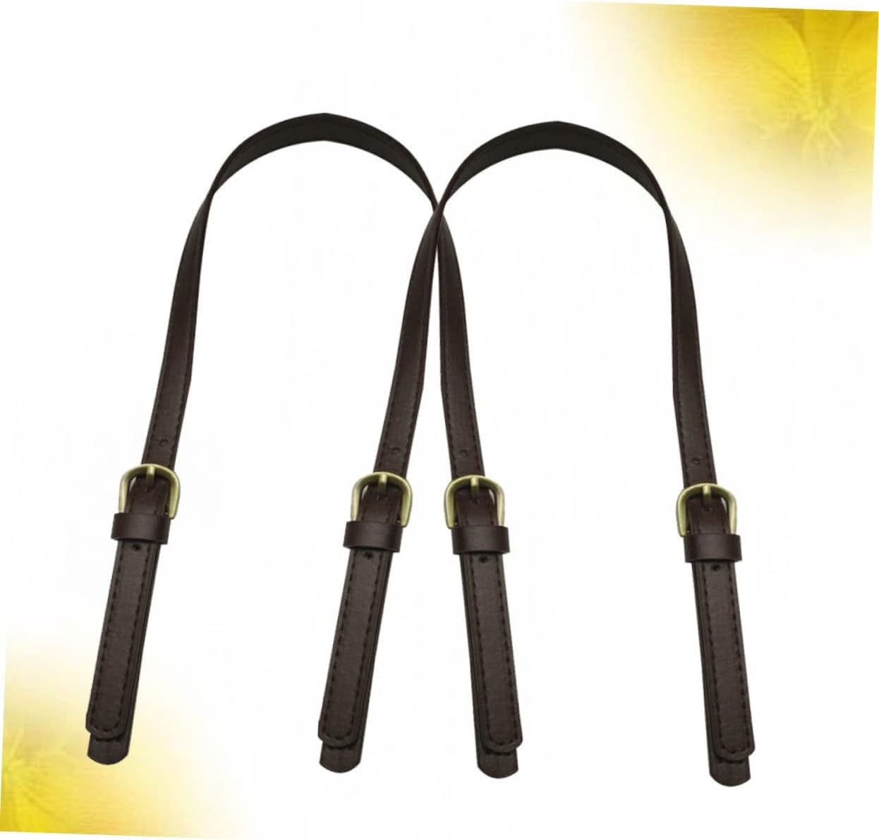 KONTONTY 2Pcs DIY Bag Belt Fashion Shoulder Bag Strap Dual Buckles Handbag Strap for Women Tote Clutch Pouch Easy to Sew