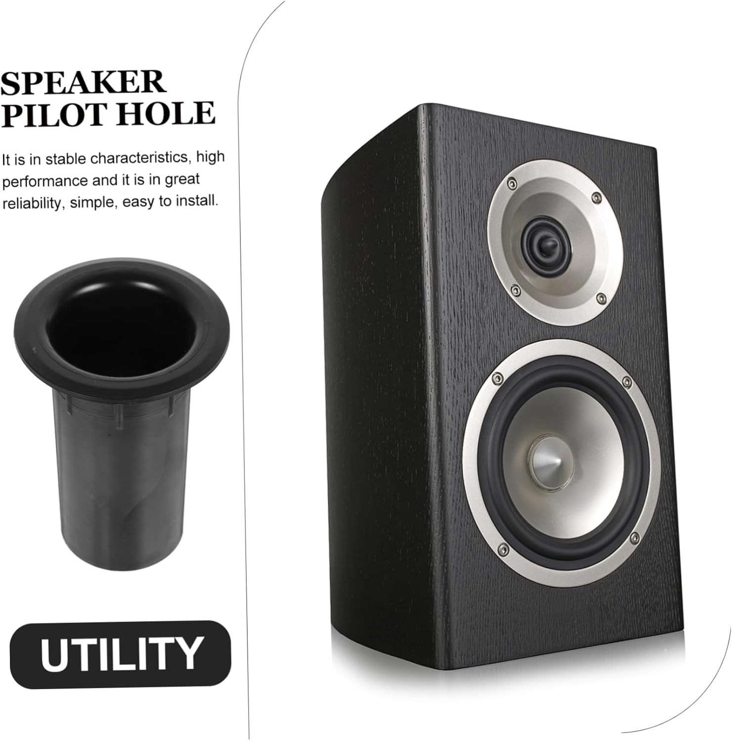 SEWACC 12Pcs Replacement Subwoofer Port Tube Plastic Bass Reflex Speaker Accessory for Audio Punching Bag Speaker Air Outlet image number 6