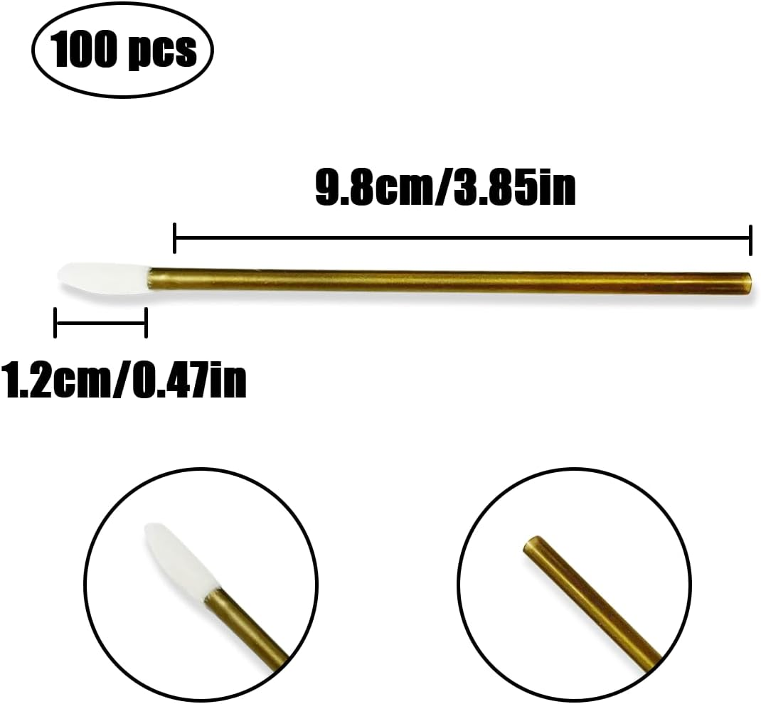 TEAONE Lip Brushes, 100 PCS Lipstick Brush for Makeup, Beauty, Oral (9.2Cm/3.62In) image number 6