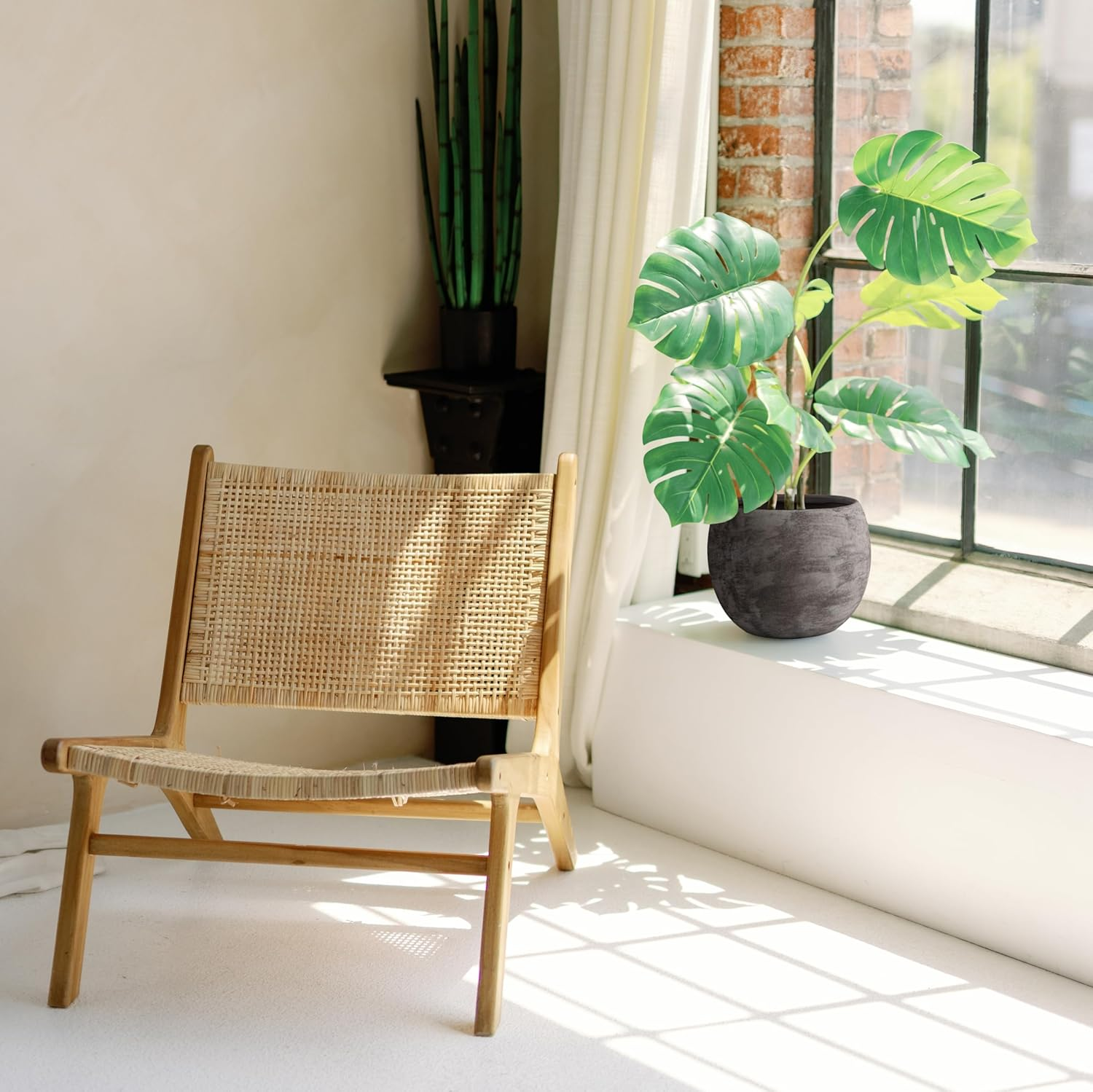 Olly & Rose Black Grey Ceramic Plant Pot Large 25Cm (8085D-5BKGY) image number 3