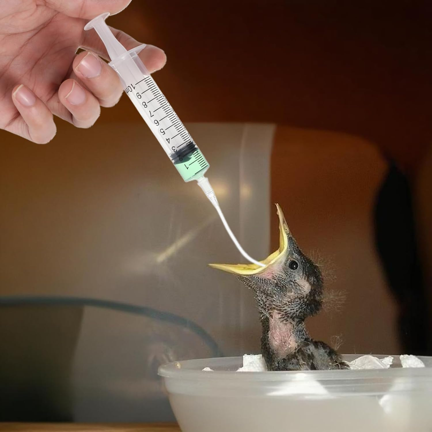 Baby Feeding Set,10Ml Baby Bird Feeding Syringe Set with 10 Tubes,Hand Feeding Tool for Parrots,Pigeons,Sparrows,And Small Animals,Safe Plastic Milk Feeder for Young Birds,Easy to Clean & Reusable image number 4