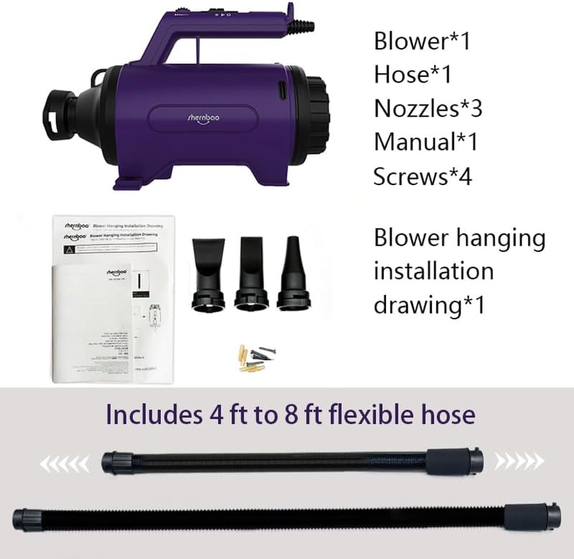 Dog Dryer High Velocity Professional Dog/Pet Grooming Force Hair Dryer/Blower (SMD-06P) - Orange image number 2