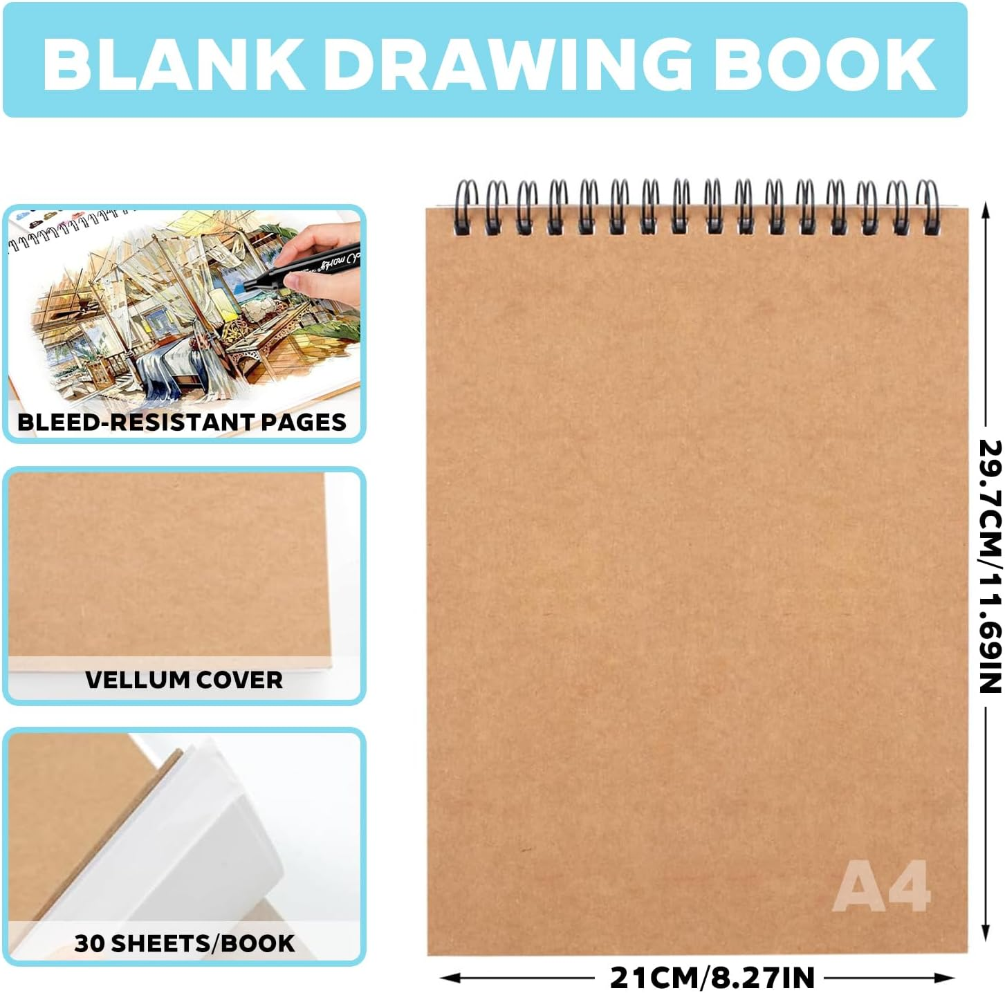 262 Colours Dual Tips Alcohol Markers Brush Markers Set - Painting Art Markers with Fine & Chisel Tips Storage Bag & A4 Drawing Book for Drawing Pens for Kids Adults Artist Calligraphy Sketching image number 5