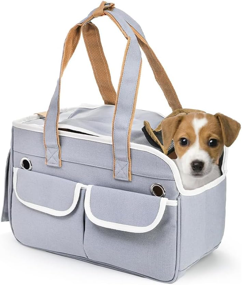 Collapsible Pet Carrier for Cats & Small Dogs up to 15&ndash;16 Lbs &ndash; Airline Approved Soft-Sided Travel Bag, Portable Design, Shoulder Strap, and Breathable Fabric for Outdoor or Indoor Use (Grey) image number 3
