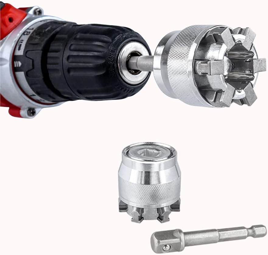 Yakamoz Adjustable Universal Socket Wrench,Adjustable Handle Drill Adapter, Adaptive All-Fitting Multi Drill Fits Standard 3/8 Inch Drive Wrench (10-19 Mm) Socket Tool image number 1