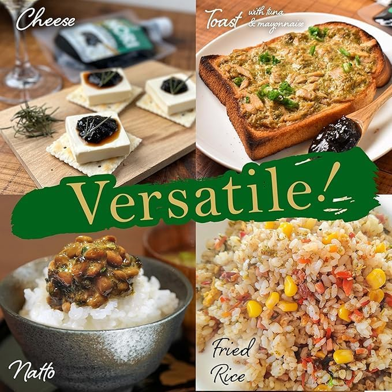 YAMASAN KYOTO UJI Japanese Nori Tsukudani Simmered Seaweed Paste, Umami and Sweet, Vegan, Low Fat, Versatile Condiment for Topping Rice and Various Dishes, Made in Japan (165G) image number 4