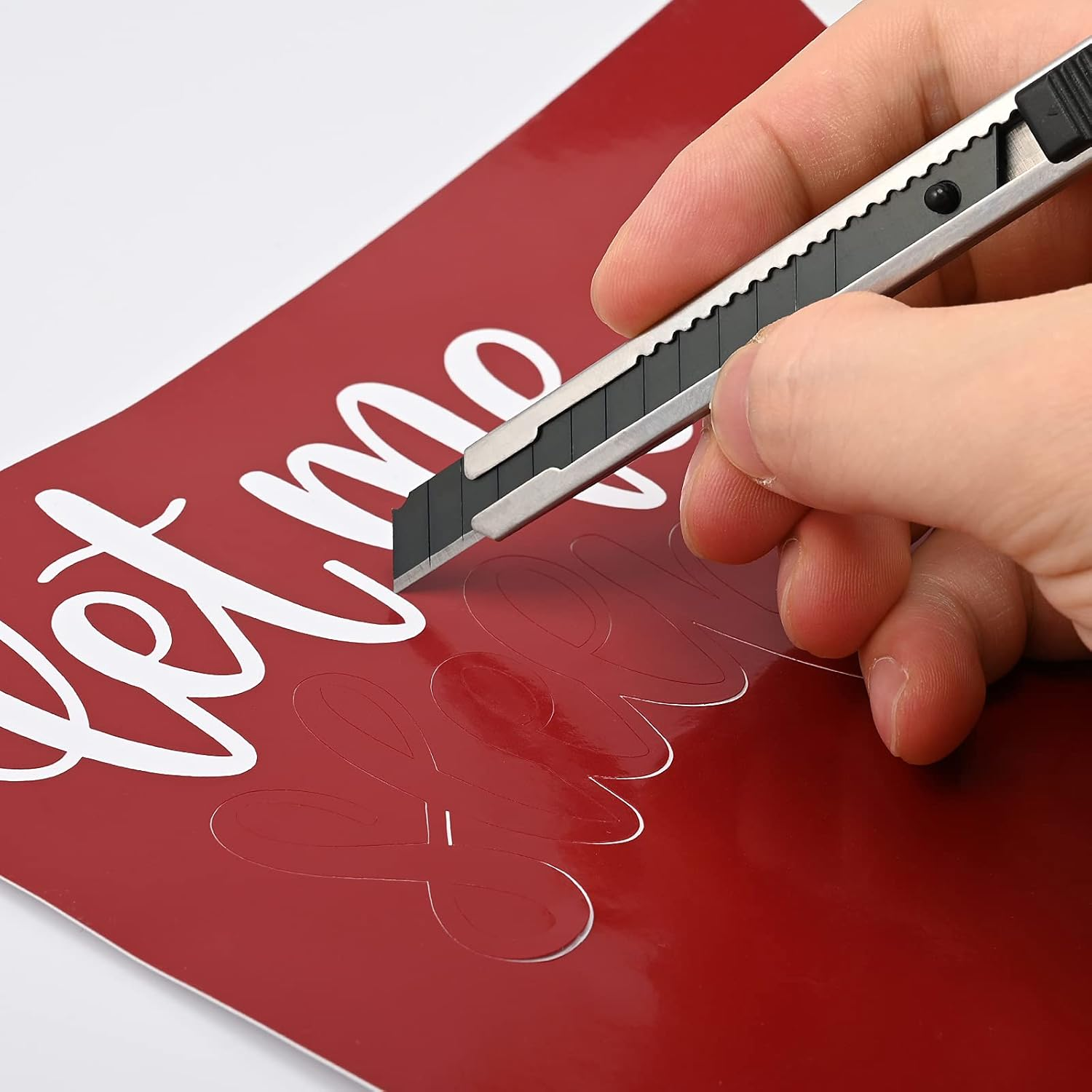 Gomake 9Mm Utility Knife Replacement Blades, 60 Degree Snap off Carbon Steel Blades for Retractable Cutting Knives, Hobby, Craft Knife, Box Cutter 100Pcs-Black image number 3