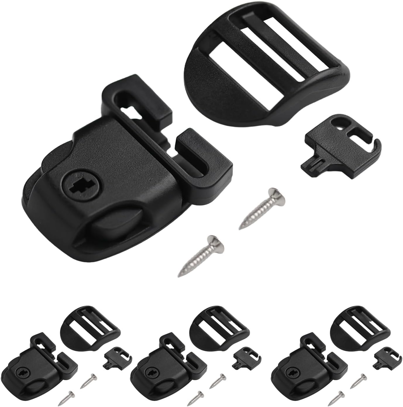 Kaoruo 4PCS Spa Hot Tub Cover Clips &ndash; Replacement Cover Latch Repair Kit with Key & Screws, Locking Clip Hardware Accessories for Hot Tub Cover Straps image number 3